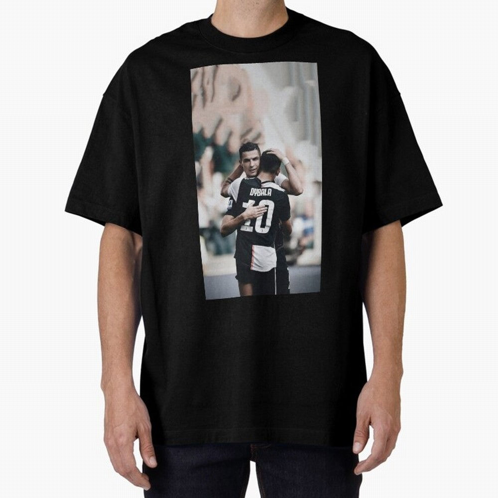 ronaldo with dybala Oversized T-Shirt Join Supporters Worldwide for FIFA World Cup 2026 Driven by CR7 and Messi, Argentina, France and Brazil Energy, Classic Soccer Heritage, Championship Pressure, Fan Loyalty and International Pride; Ideal for