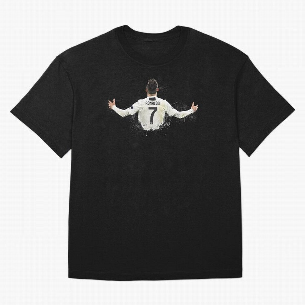Cristiano Ronaldo Juventus Abstract Paintings Oversized T-Shirt Feel the Trophy Chase of Global Football Passion for FIFA World Cup 2026 Group Stage, with CR7 and Messi, England and Germany, Football Passion, Legendary Performances, Festival Vibes