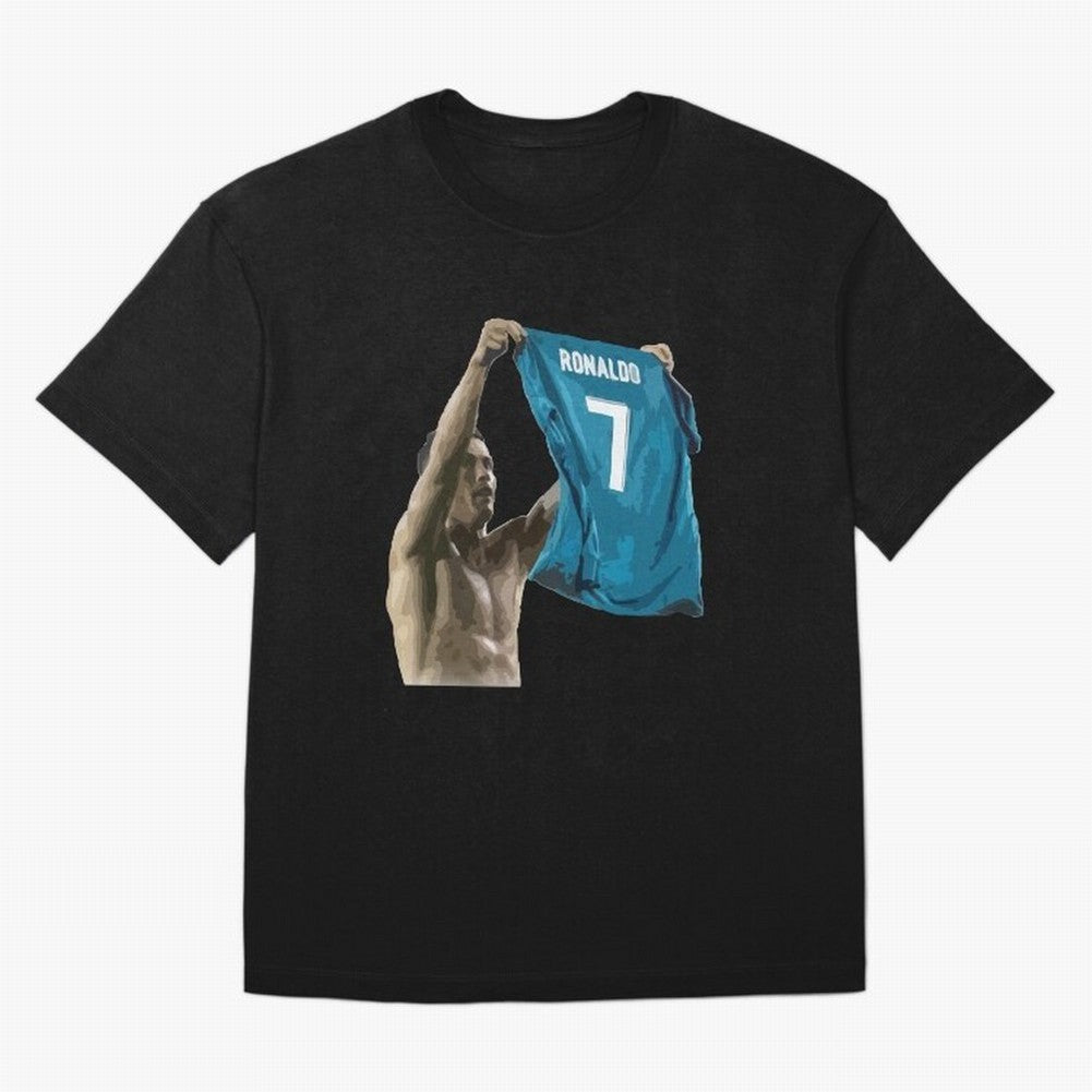Cristiano Ronaldo celebration goal against Barcelona Oversized T-Shirt Carry the Dream of the FIFA World Cup 2026 USA Canada Mexico Journey through Cristiano Ronaldo Highlights, Argentina and Brazil Pride, Worldwide Fan Energy, Dramatic Goals,