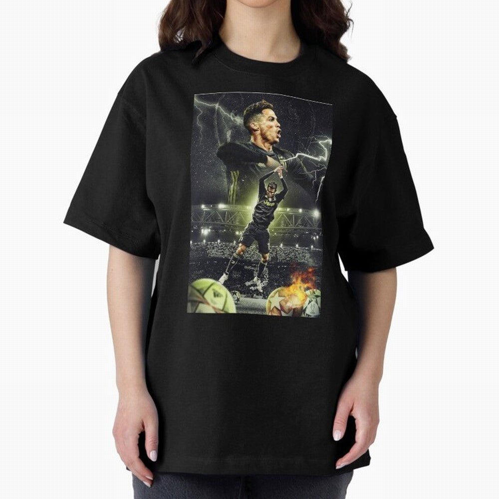 Ronaldo Illustration iPhone Case Oversized T-Shirt Show Love for Legendary Goals in Global Football Passion for FIFA World Cup 2026 Group Stage, Connected to CR7 and Messi, France, Champion Mindset, Group Stage Buzz, Knockout Tension and Passionate