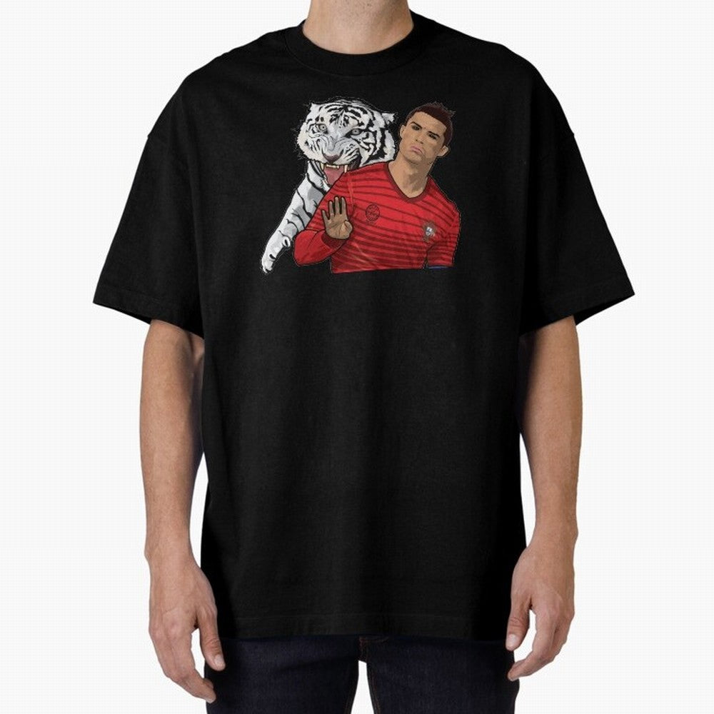 Cristiano Ronaldo Oversized T-Shirt Fuel the FIFA World Cup 2026 Journey through Messi Highlights, Brazil Pride, Football History, Final Match Energy, Crowd Noise and Once in a Lifetime Moments; Ideal for Football Dads, Football Moms, Friends,
