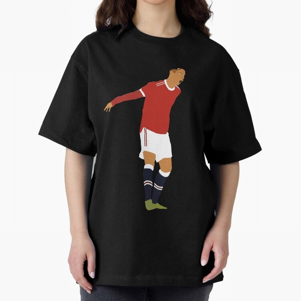 Cristiano Ronaldo Manchester United Oversized T-Shirt Show Championship Spirit for Global Football Passion for FIFA World Cup 2026 Group Stage, Made for CR7 and Messi, England, France and Netherlands, Global Supporter Spirit, Legendary Goals,