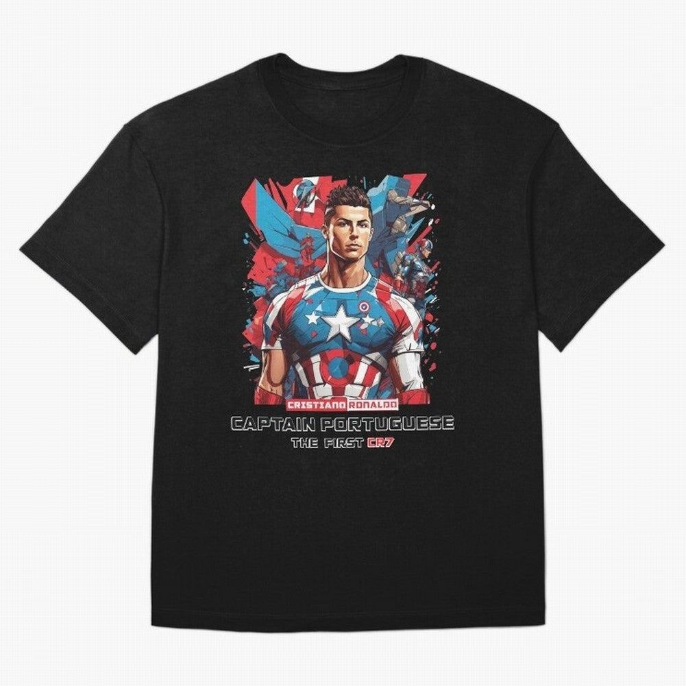 Cristiano Ronaldo Captain Portuguese Oversized T-Shirt Celebrate Football Heritage in Global Football Passion for FIFA World Cup 2026 Group Stage, Connected to Haaland, England, France and Netherlands, Global Supporter Spirit, Legendary Goals,