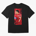 Cristiano Ronaldo Oversized T-Shirt Relive FIFA World Cup 2026 USA Canada Mexico Spirit, Celebrating England, France and Netherlands, Neymar, Vintage Soccer Flavor, Modern Football Stars, National Flags and Final Night Emotion; Created for Match