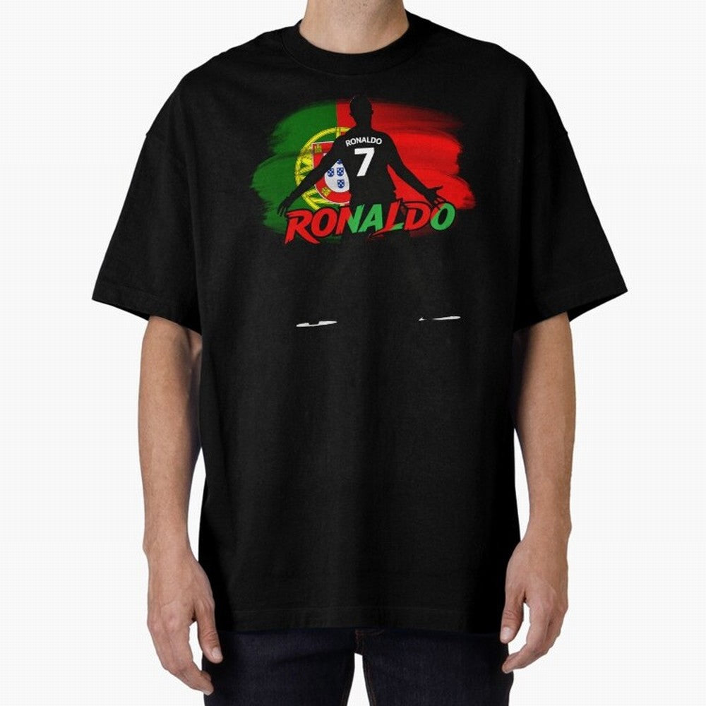 Portugal CR7 Fan World Cup Oversized T-Shirt Join the Global Buzz around FIFA World Cup 2026 USA Canada Mexico Spirit, Connected to Argentina, Cristiano Ronaldo, Haaland and CR7, Championship Spirit, Famous Goals, Roaring Crowds and International