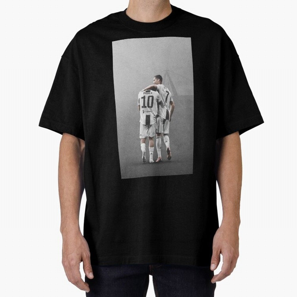ronaldo with paulo dybala Oversized T-Shirt Spotlight the FIFA World Cup 2026 USA Canada Mexico Journey through Mbappe Highlights, Argentina Pride, Game Day Rituals, Football Legends, Country Pride and the Road to the Final; Ideal for Fans Who