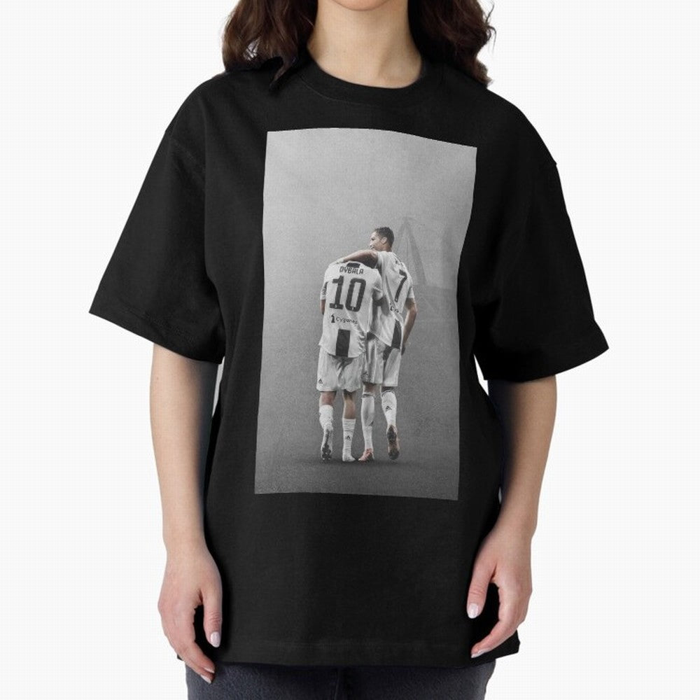 ronaldo with paulo dybala Oversized T-Shirt Spotlight the FIFA World Cup 2026 USA Canada Mexico Journey through Mbappe Highlights, Argentina Pride, Game Day Rituals, Football Legends, Country Pride and the Road to the Final; Ideal for Fans Who