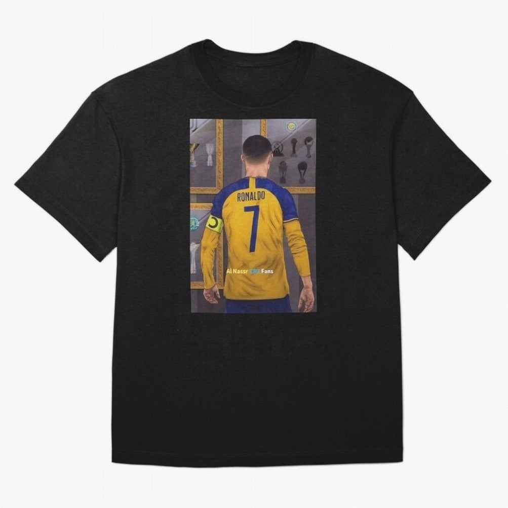 Al Nassr -Cristiano Ronaldo CR7 2023 Oversized T-Shirt Build FIFA World Cup 2026 USA Canada Mexico for Fans of Haaland and Mbappe and England, France and Netherlands, Bringing Football History, Final Match Energy, Crowd Noise and Once in a Lifetime