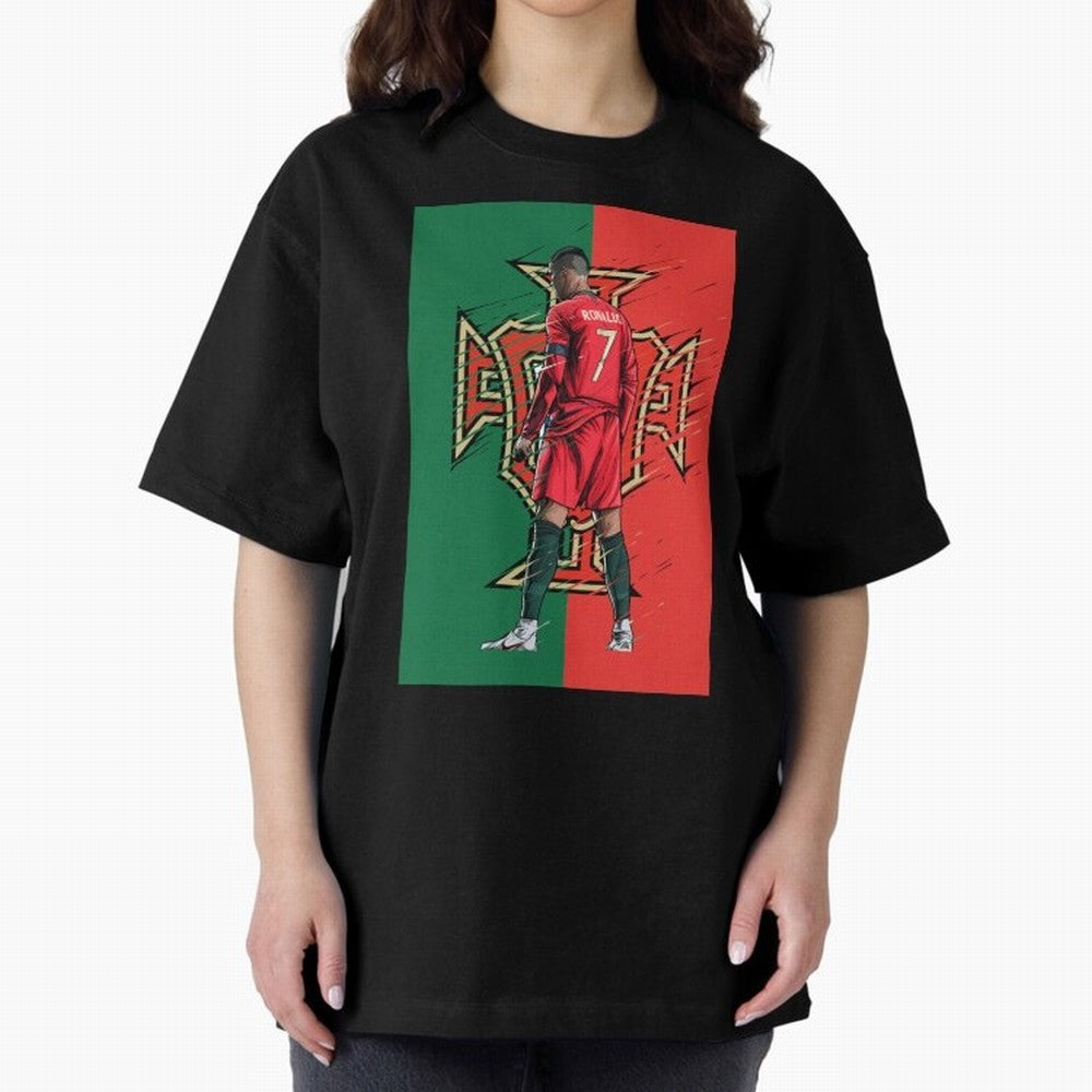 CR7 Portugal Oversized T-Shirt Celebrate Fan Favorites in FIFA World Cup 2026 Group Stage for Fans of Cristiano Ronaldo and Argentina and Brazil, Bringing Stadium Chants, National Pride, Trophy Dreams and Unforgettable Football Memories; Made for