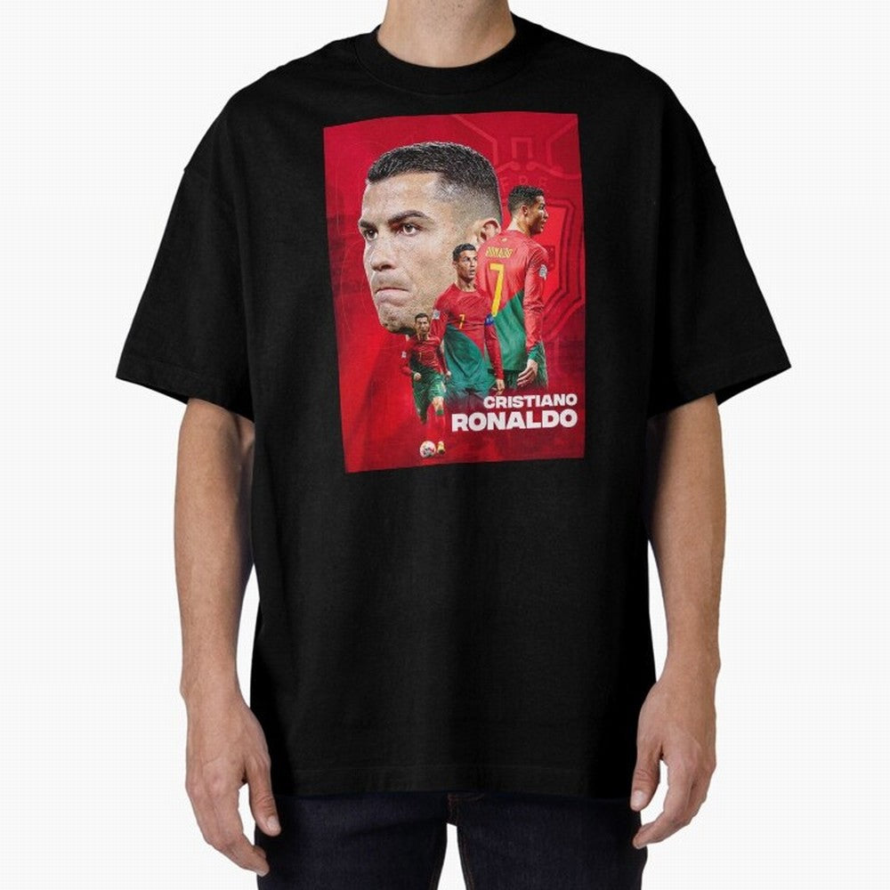 CRISTIANO RONALDO WORLD CUP 2022 Oversized T-Shirt Live the Energy of FIFA World Cup 2026 Group Stage Spirit, Capturing Argentina, France and Brazil, Messi and Cristiano Ronaldo, Goal Celebration Energy, Supporter Heritage, Football Icons and