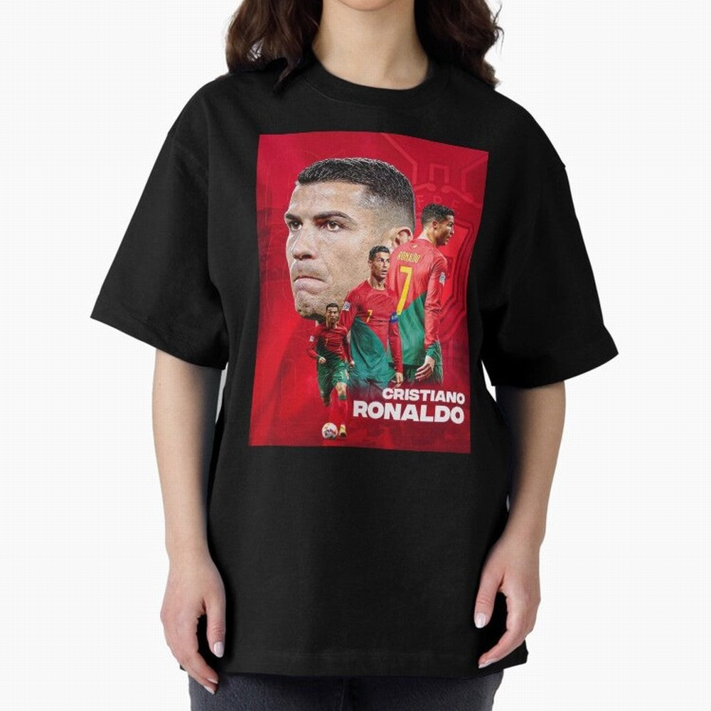 CRISTIANO RONALDO WORLD CUP 2022 Oversized T-Shirt Live the Energy of FIFA World Cup 2026 Group Stage Spirit, Capturing Argentina, France and Brazil, Messi and Cristiano Ronaldo, Goal Celebration Energy, Supporter Heritage, Football Icons and