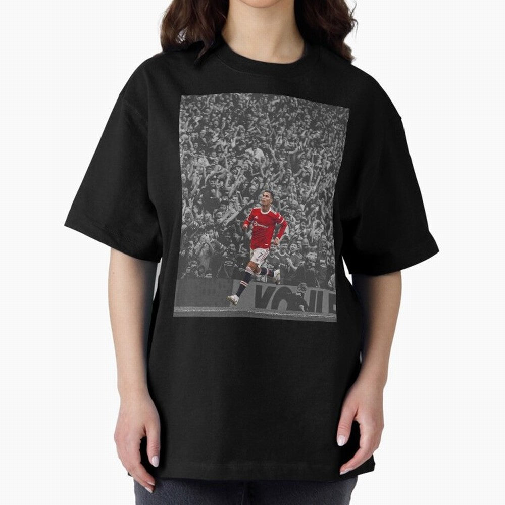 Ronaldo Cr7 Highlights Moment Manchester,Ronaldo Gifts,Ronaldo Cover,Ronaldo Prints Oversized T-Shirt Bring Retro Soccer Energy to the FIFA World Cup 2026 USA Canada Mexico Journey through Messi, CR7 and Mbappe Highlights, Portugal, Spain and