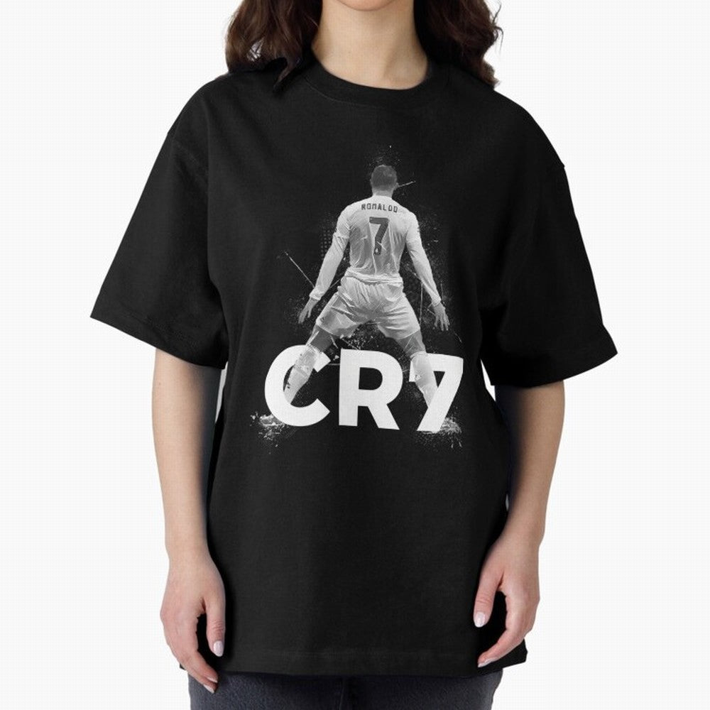 Cristiano Ronaldo CR7 Oversized T-Shirt Step into FIFA World Cup 2026 USA Canada Mexico for Fans of Neymar and France, Bringing Championship Spirit, Famous Goals, Roaring Crowds and International Football Unity; Made for Die Hard Supporters, Soccer