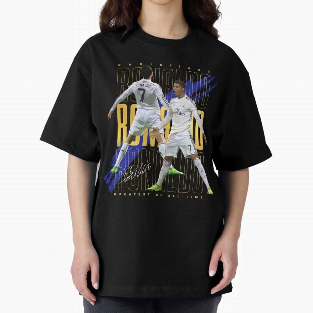 Cristiano Ronaldo Suuiii! Oversized T-Shirt Celebrate Fan Favorites in FIFA World Cup 2026 USA Canada Mexico Celebrating Cristiano Ronaldo, Argentina and Brazil Energy, Classic Soccer Heritage, Championship Pressure, Fan Loyalty and International