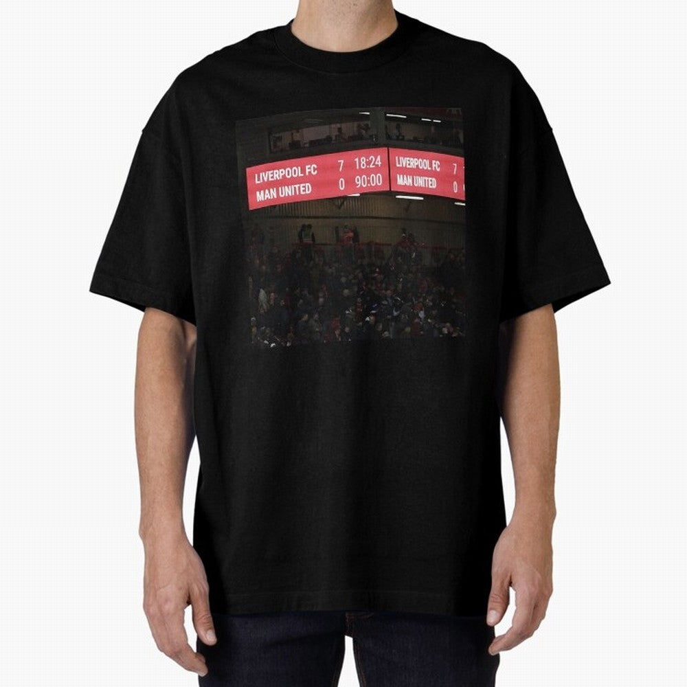 Liverpool 7 - 0 Manchester United Oversized T-Shirt Celebrate Soccer Greatness during FIFA World Cup 2026 Celebrating Haaland and Mbappe, Brazil Energy, Vintage Soccer Flavor, Modern Football Stars, National Flags and Final Night Emotion; Ideal for
