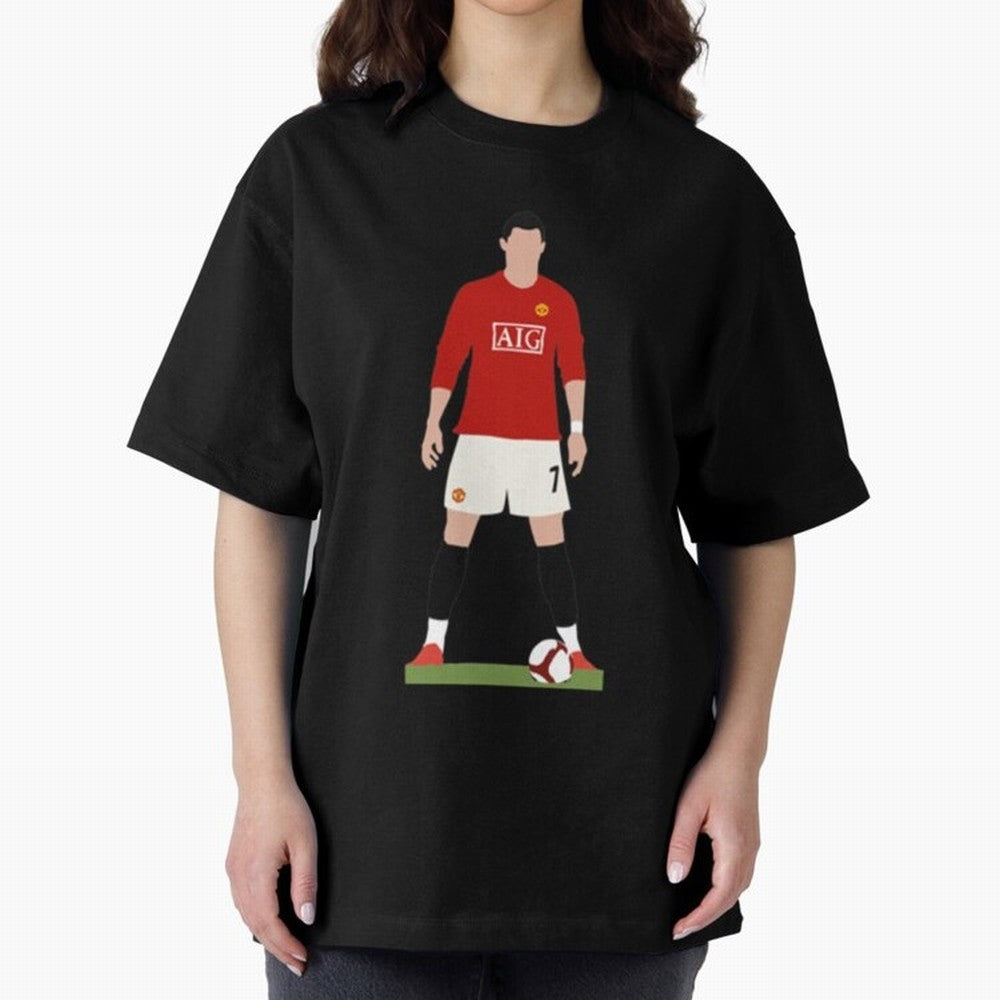 Cristiano Ronaldo Oversized T-Shirt Represent Football Lovers during the FIFA World Cup 2026 Group Stage Journey through CR7 Highlights, England Pride, Retro Football Energy, Iconic Rivalries, Trophy Chase Drama and Stadium Atmosphere; Great for