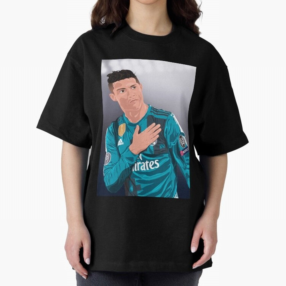 Cristiano Ronaldo Oversized T-Shirt Experience Global Football Passion for FIFA World Cup 2026 USA Canada Mexico, Connected to CR7, Argentina, France and Brazil, Tournament Hype, Historic Matchups, Family Viewing Parties and Global Sports Pride;