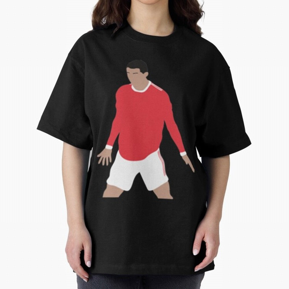 Cristiano Ronaldo Oversized T-Shirt Keep the Legacy of Global Football Passion for FIFA World Cup 2026 Group Stage, Celebrating CR7 and Messi, France and Portugal, Supporter Pride, Iconic Celebrations, Legendary Names and Global Match Day Energy;