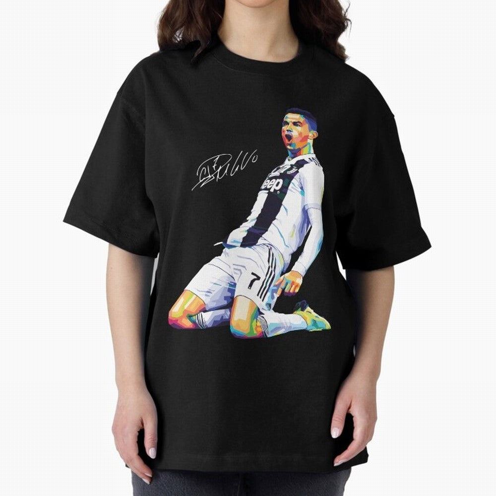 C Ronaldo Wpap Pop Art Oversized T-Shirt Bring Retro Soccer Energy to FIFA World Cup 2026 Spirit, Filled with England, Messi, Stadium Chants, National Pride, Trophy Dreams and Unforgettable Football Memories; Created for Match Day Parties, Soccer