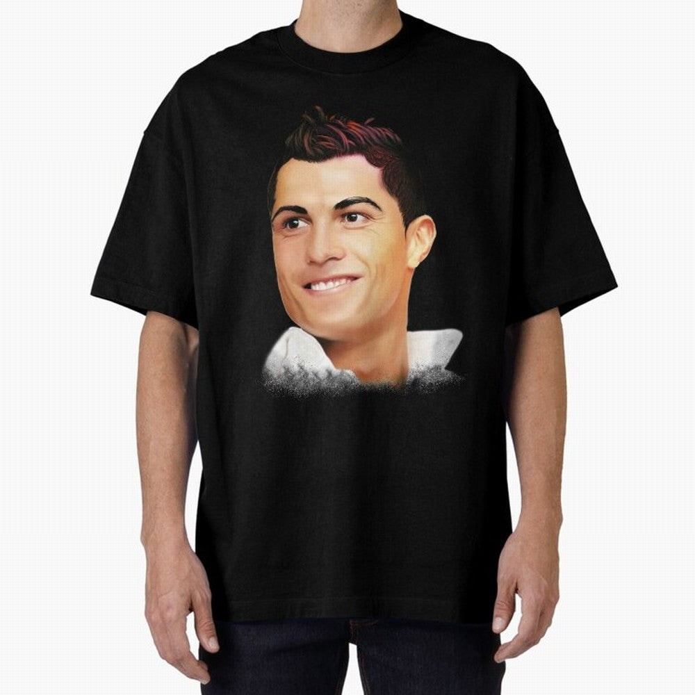 Cristiano Ronaldo CR7 | Digital Painting Oversized T-Shirt Wear the Spirit of FIFA World Cup 2026 for Fans of Messi, CR7 and Mbappe and England, France and Netherlands, Bringing Tournament Hype, Historic Matchups, Family Viewing Parties and Global