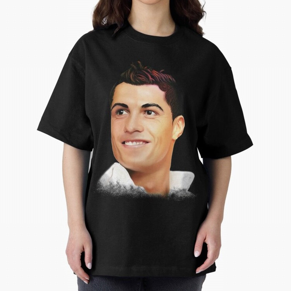 Cristiano Ronaldo CR7 | Digital Painting Oversized T-Shirt Wear the Spirit of FIFA World Cup 2026 for Fans of Messi, CR7 and Mbappe and England, France and Netherlands, Bringing Tournament Hype, Historic Matchups, Family Viewing Parties and Global
