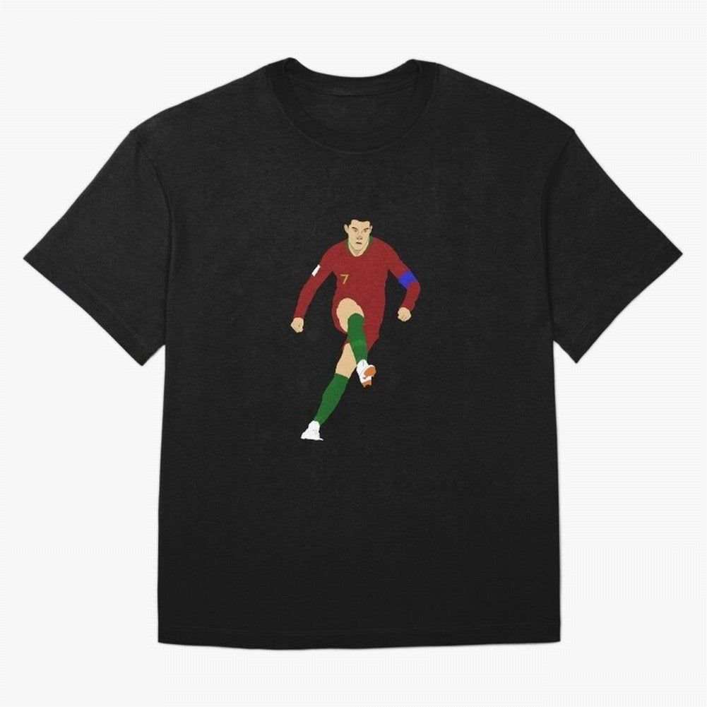 Cristian Ronaldo Design - Portugal - Real Madrid - Illustration - Cartoon - T-Shirt - Shirt - Sticker - Phone Case - CR7 Oversized T-Shirt Celebrate the Next Chapter of FIFA World Cup 2026 for Fans of Haaland and France and Portugal, Bringing Retro