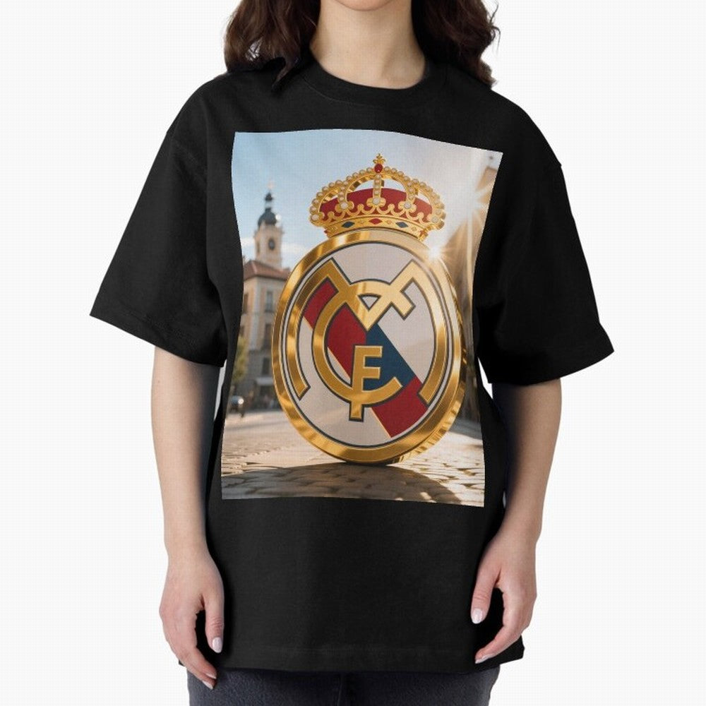 Plaza Sol Real Madrid Oversized T-Shirt Stand Out with Spirit from the FIFA World Cup 2026 Journey through Haaland Highlights, France Pride, Champion Mindset, Group Stage Buzz, Knockout Tension and Passionate Fan Culture; Great for Supporters Who