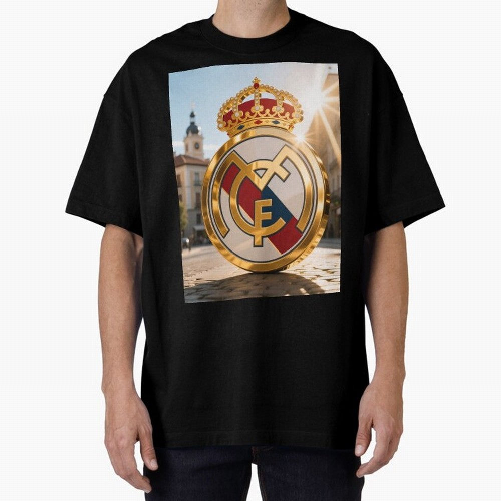 Plaza Sol Real Madrid Oversized T-Shirt Stand Out with Spirit from the FIFA World Cup 2026 Journey through Haaland Highlights, France Pride, Champion Mindset, Group Stage Buzz, Knockout Tension and Passionate Fan Culture; Great for Supporters Who