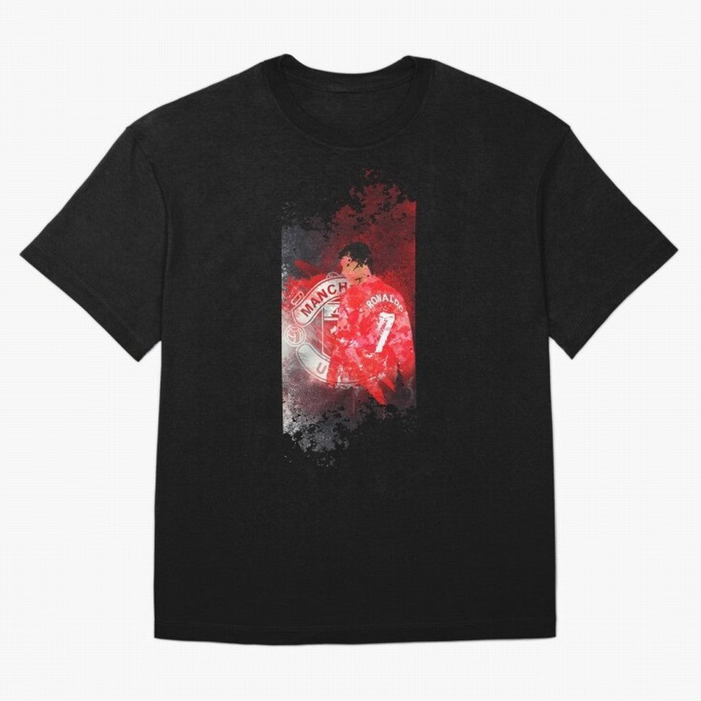 Ronaldo Illustration 003 Oversized T-Shirt Share the Excitement of FIFA World Cup 2026 Group Stage Celebrating Messi, CR7 and Mbappe, Netherlands Energy, Classic Soccer Heritage, Championship Pressure, Fan Loyalty and International Pride; Great for
