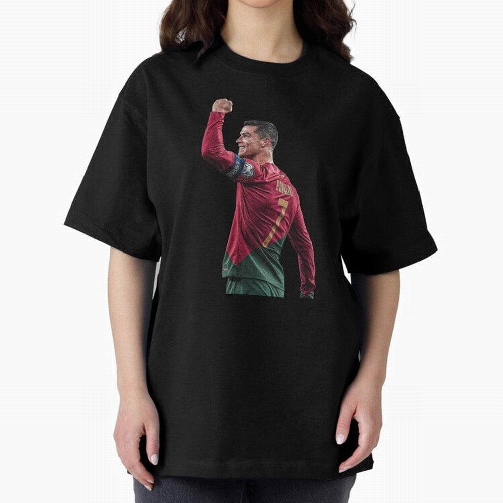 Cristiano Ronaldo Oversized T-Shirt Follow the Final Road of the FIFA World Cup 2026 Journey through Cristiano Ronaldo Highlights, Brazil, Portugal and Argentina Pride, Stadium Memories, Football Loyalty, International Chants and Championship