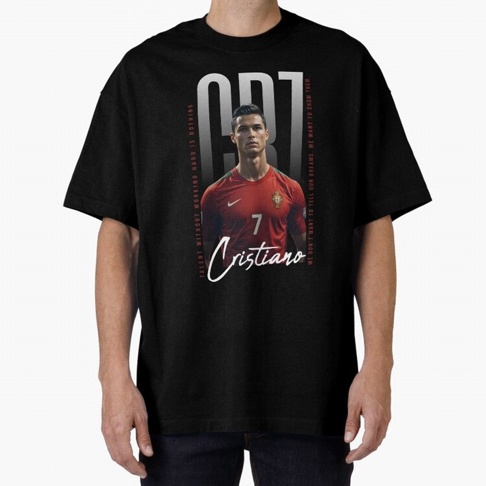 Cristiano Ronaldo Oversized T-Shirt Capture Stadium Memories from Match Day Hype around FIFA World Cup 2026 USA Canada Mexico, Neymar, Haaland and Cristiano Ronaldo, France and Portugal, Global Supporter Spirit, Legendary Goals, National Colors and