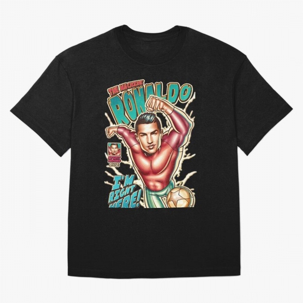 Cristiano Ronaldo The Machine Ronaldo Oversized T-Shirt Turn Up for FIFA World Cup 2026 USA Canada Mexico for Fans of Neymar, Haaland and Cristiano Ronaldo and Argentina and Brazil, Bringing Classic Soccer Heritage, Championship Pressure, Fan