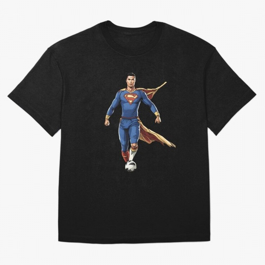 Ronaldo Superhero Oversized T-Shirt Represent FIFA World Cup 2026 Group Stage Featuring Cristiano Ronaldo, Argentina and Brazil Energy, Champion Mindset, Group Stage Buzz, Knockout Tension and Passionate Fan Culture; Ideal for Football Dads,