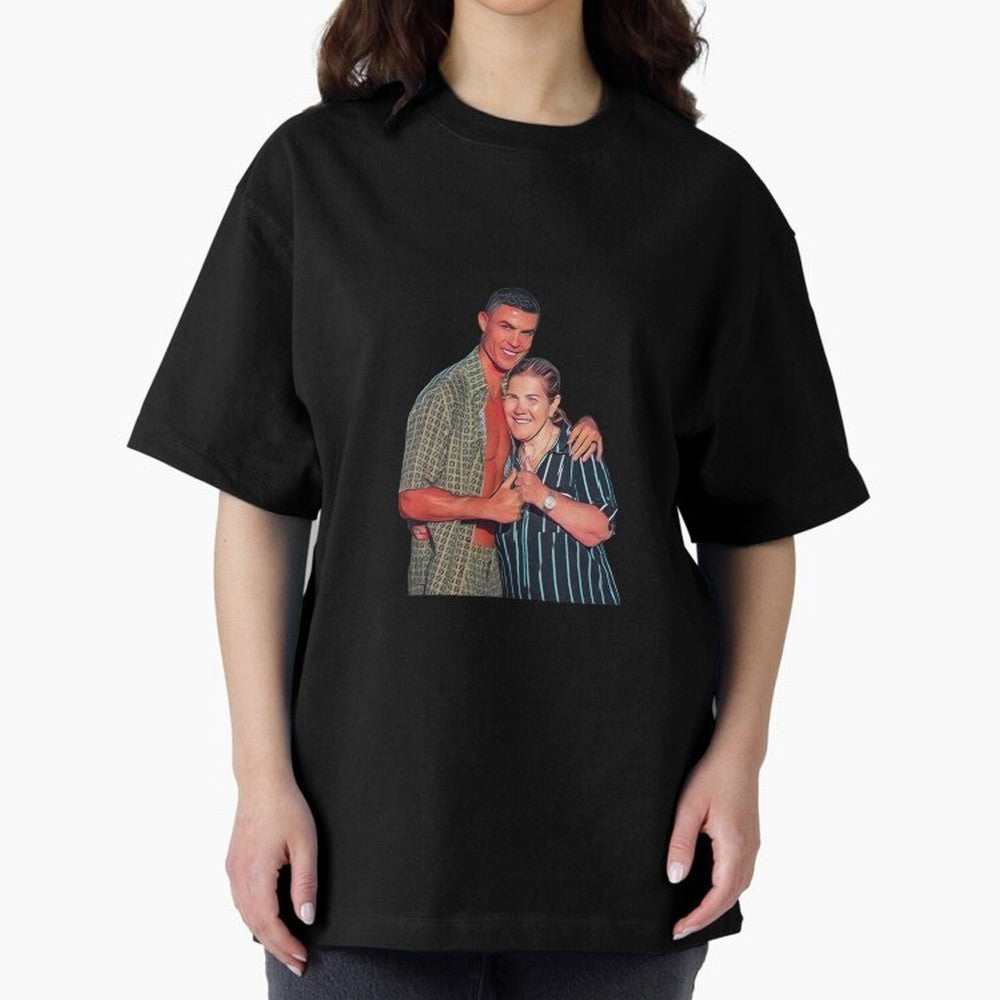 its criis with his mother Oversized T-Shirt Celebrate the Stars of Match Day Hype around FIFA World Cup 2026 Group Stage, Neymar, Haaland and Cristiano Ronaldo, Germany, Supporter Pride, Iconic Celebrations, Legendary Names and Global Match Day