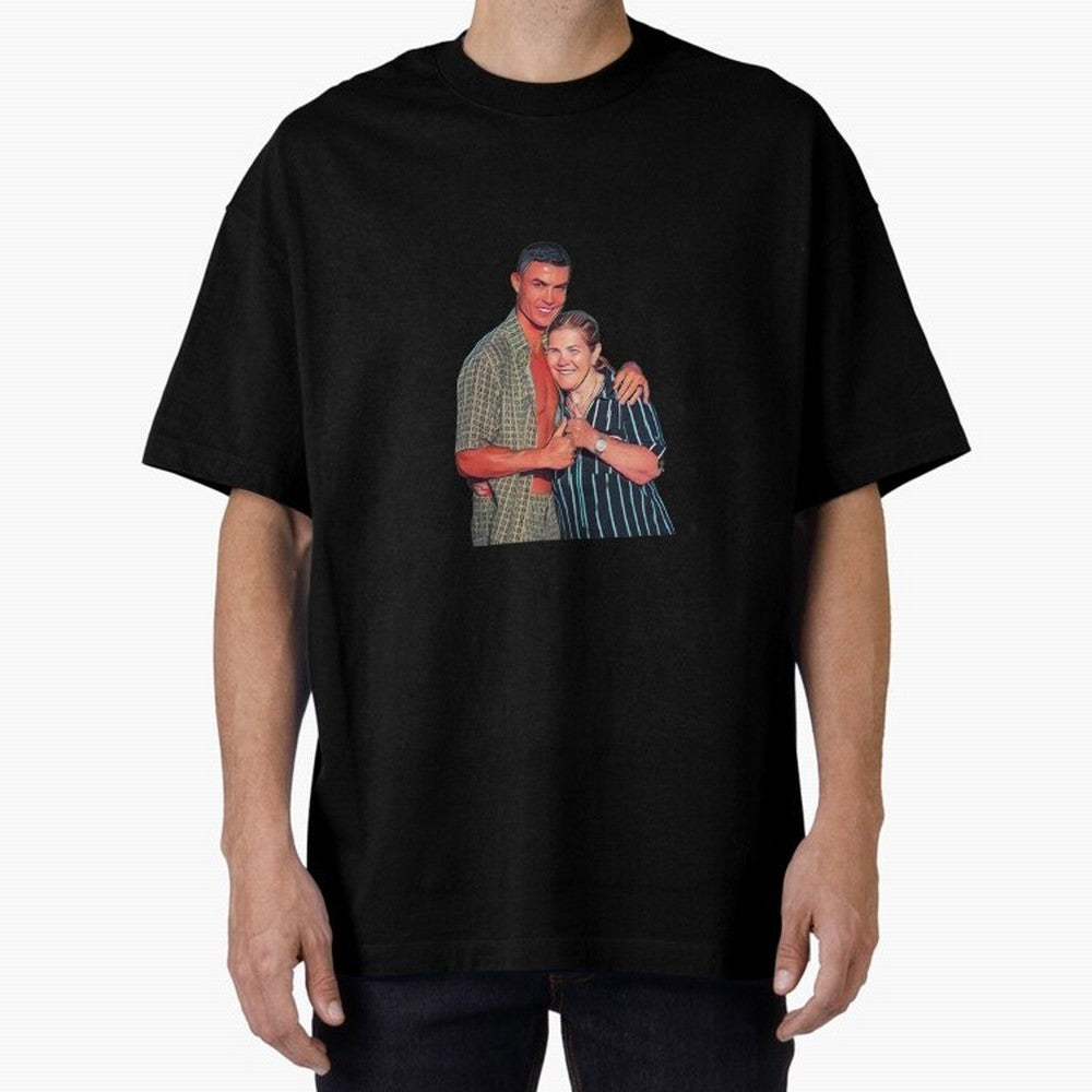 its criis with his mother Oversized T-Shirt Celebrate the Stars of Match Day Hype around FIFA World Cup 2026 Group Stage, Neymar, Haaland and Cristiano Ronaldo, Germany, Supporter Pride, Iconic Celebrations, Legendary Names and Global Match Day
