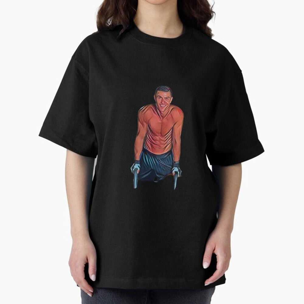 nice smile from cris Oversized T-Shirt Celebrate Supporters United by Global Football Passion for FIFA World Cup 2026, Inspired by Neymar, Haaland and Cristiano Ronaldo, England, France and Netherlands, Football Festival Excitement, Trophy
