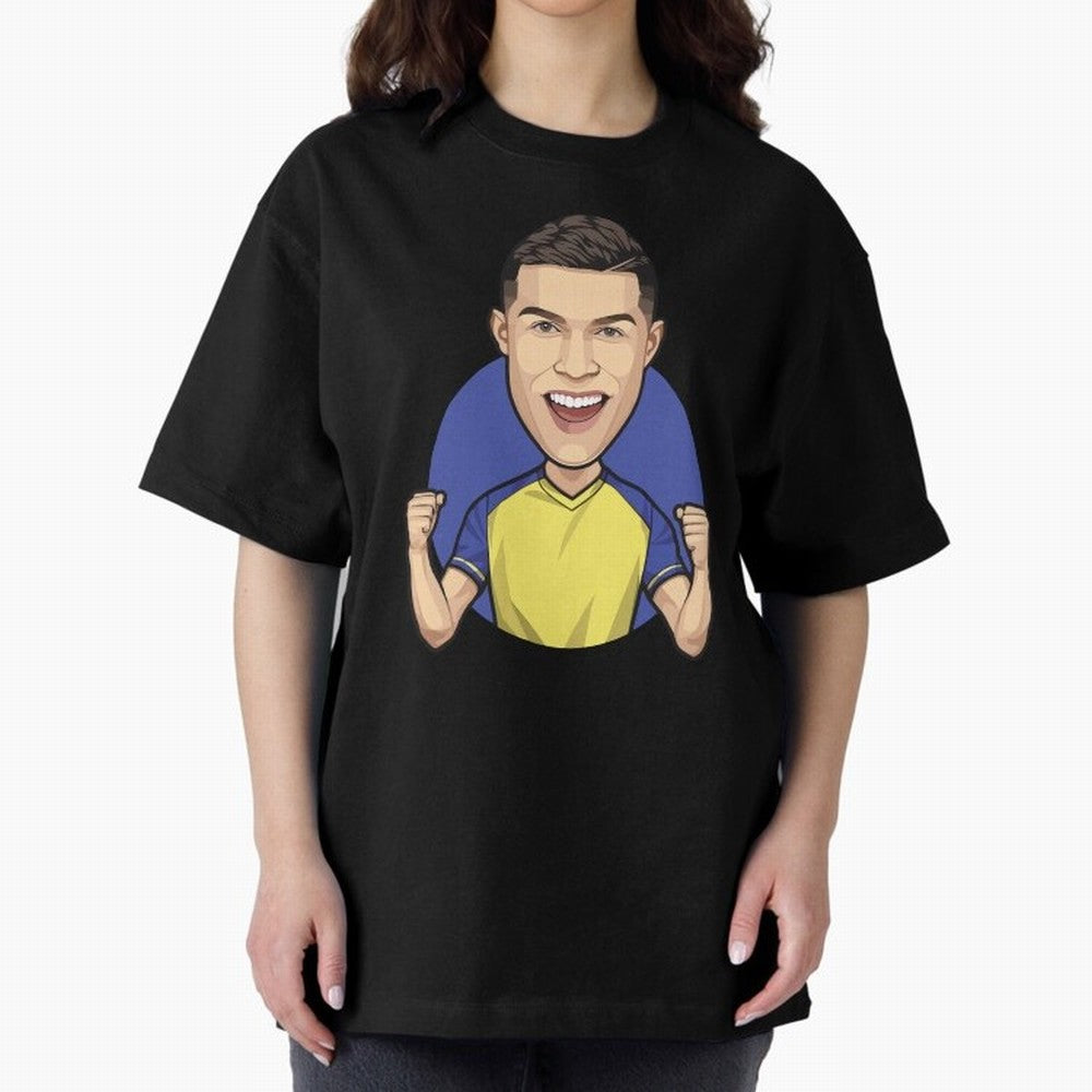 Ronaldo Al-Nassr 2022 Oversized T-Shirt Carry FIFA World Cup 2026 Group Stage Spirit, Featuring Argentina, France and Brazil, Mbappe, Fan Favorite Moments, National Team Passion, Big Match Drama and Soccer History; Ideal for Football Dads, Football