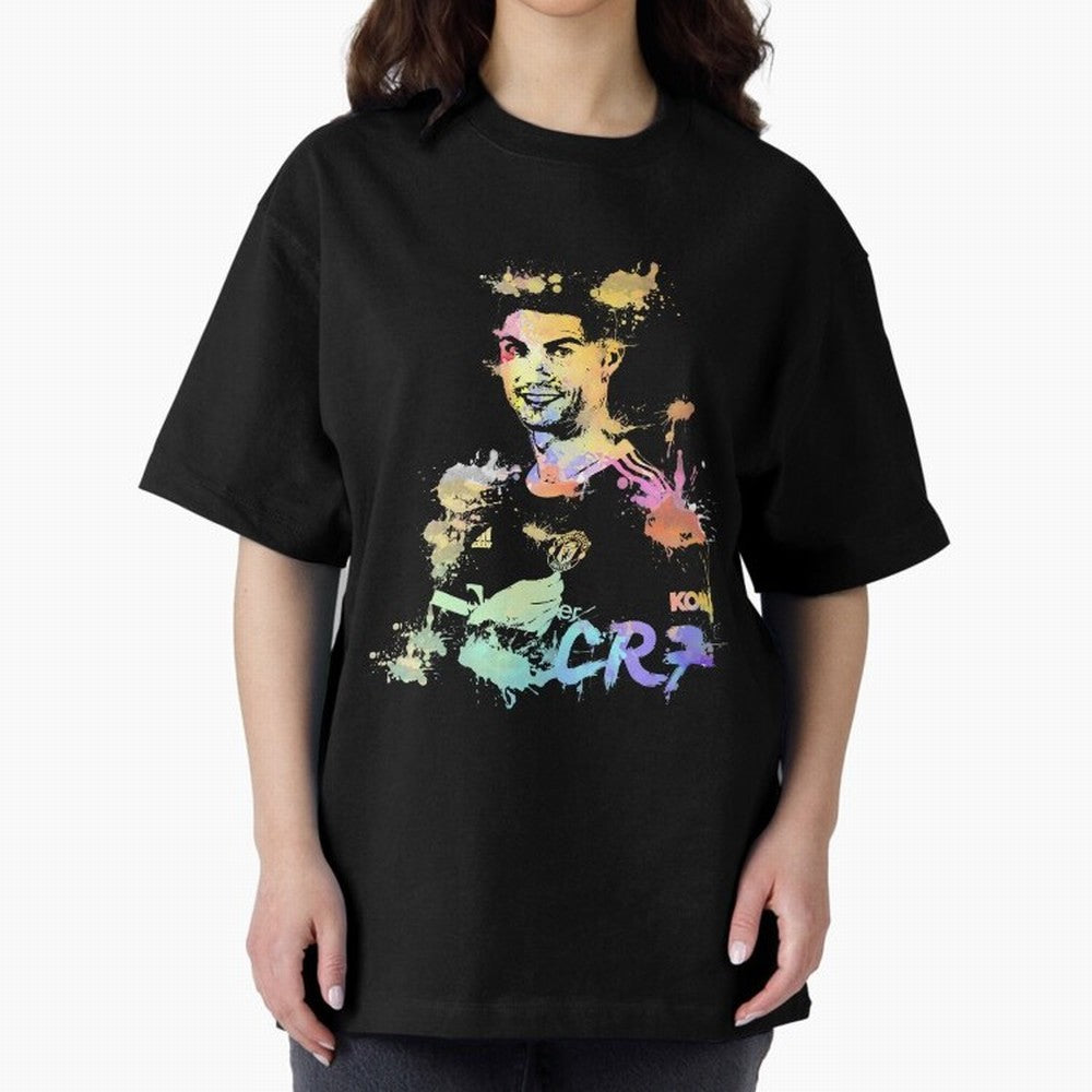 Cristiano Ronaldo Cristiano Ronaldoooo Oversized T-Shirt Bring International Match Energy to FIFA World Cup 2026 USA Canada Mexico Celebrating Messi and Cristiano Ronaldo, Argentina and Brazil Energy, Retro Football Energy, Iconic Rivalries, Trophy
