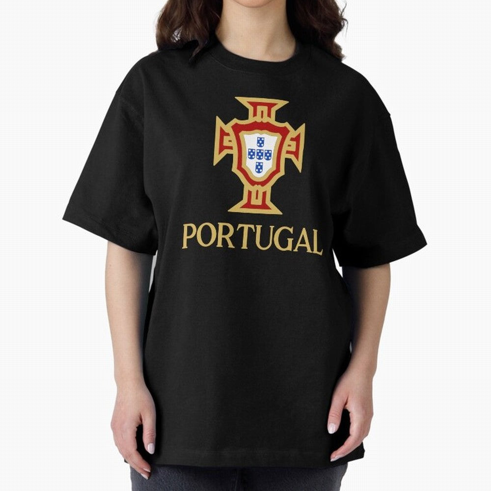 Portugal Gold Alt 3 Oversized T-Shirt Celebrate the Magic of the FIFA World Cup 2026 USA Canada Mexico Journey through CR7 Highlights, Spain and Netherlands Pride, Match Day Excitement, Supporter Culture, Golden Goals and Global Football Passion;