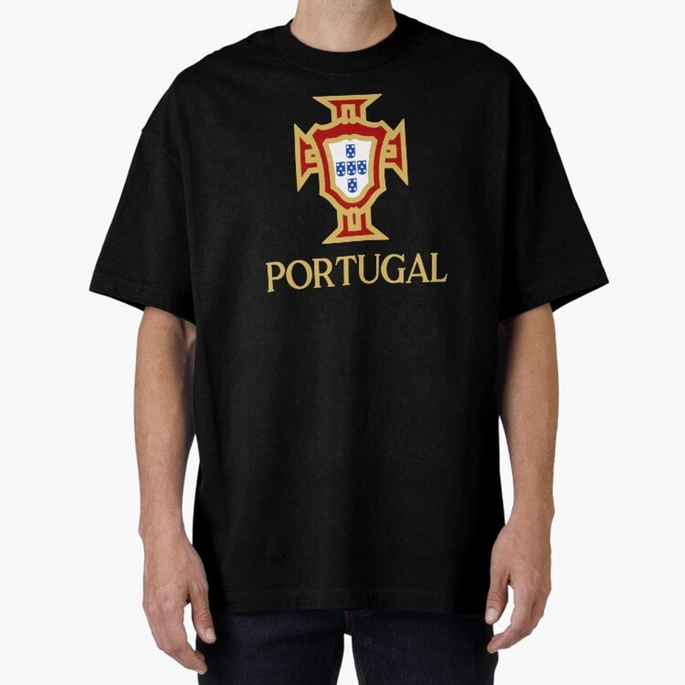 Portugal Gold Alt 3 Oversized T-Shirt Celebrate the Magic of the FIFA World Cup 2026 USA Canada Mexico Journey through CR7 Highlights, Spain and Netherlands Pride, Match Day Excitement, Supporter Culture, Golden Goals and Global Football Passion;