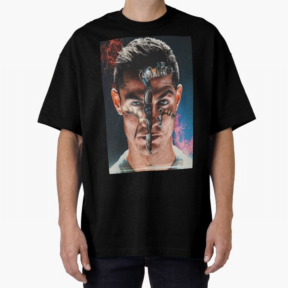 CR7 Career Titles+Ballon (x5) Oversized T-Shirt Treasure FIFA World Cup 2026 Group Stage Highlighting Haaland and Mbappe, Portugal, Spain and Germany Energy, Fan Favorite Moments, National Team Passion, Big Match Drama and Soccer History; Ideal for