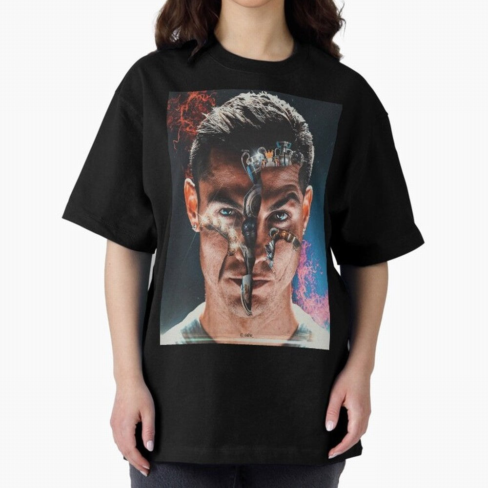 CR7 Career Titles+Ballon (x5) Oversized T-Shirt Treasure FIFA World Cup 2026 Group Stage Highlighting Haaland and Mbappe, Portugal, Spain and Germany Energy, Fan Favorite Moments, National Team Passion, Big Match Drama and Soccer History; Ideal for