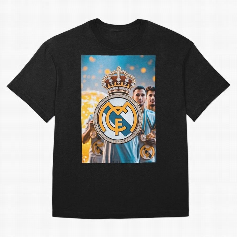 El Medall¨®n Del Real Madrid Oversized T-Shirt Celebrate the Next Chapter of FIFA World Cup 2026 for Fans of CR7 and England, Bringing Supporter Pride, Iconic Celebrations, Legendary Names and Global Match Day Energy; Great for Supporters Who Love