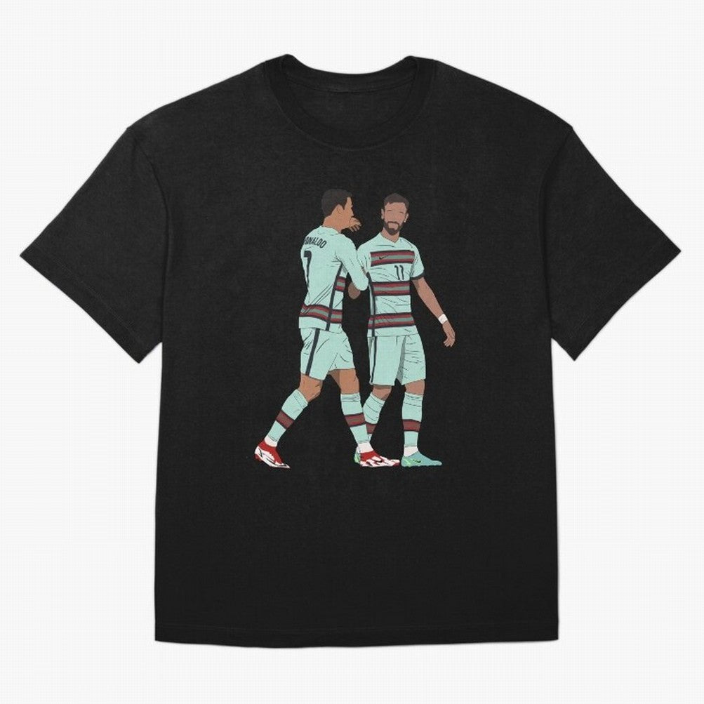 Cristiano Ronaldo & Bruno Fernandes Portugal Oversized T-Shirt Relive the FIFA World Cup 2026 USA Canada Mexico Journey through CR7 and Messi Highlights, Brazil, Portugal and Argentina Pride, Sports Nostalgia, International Competition, Famous