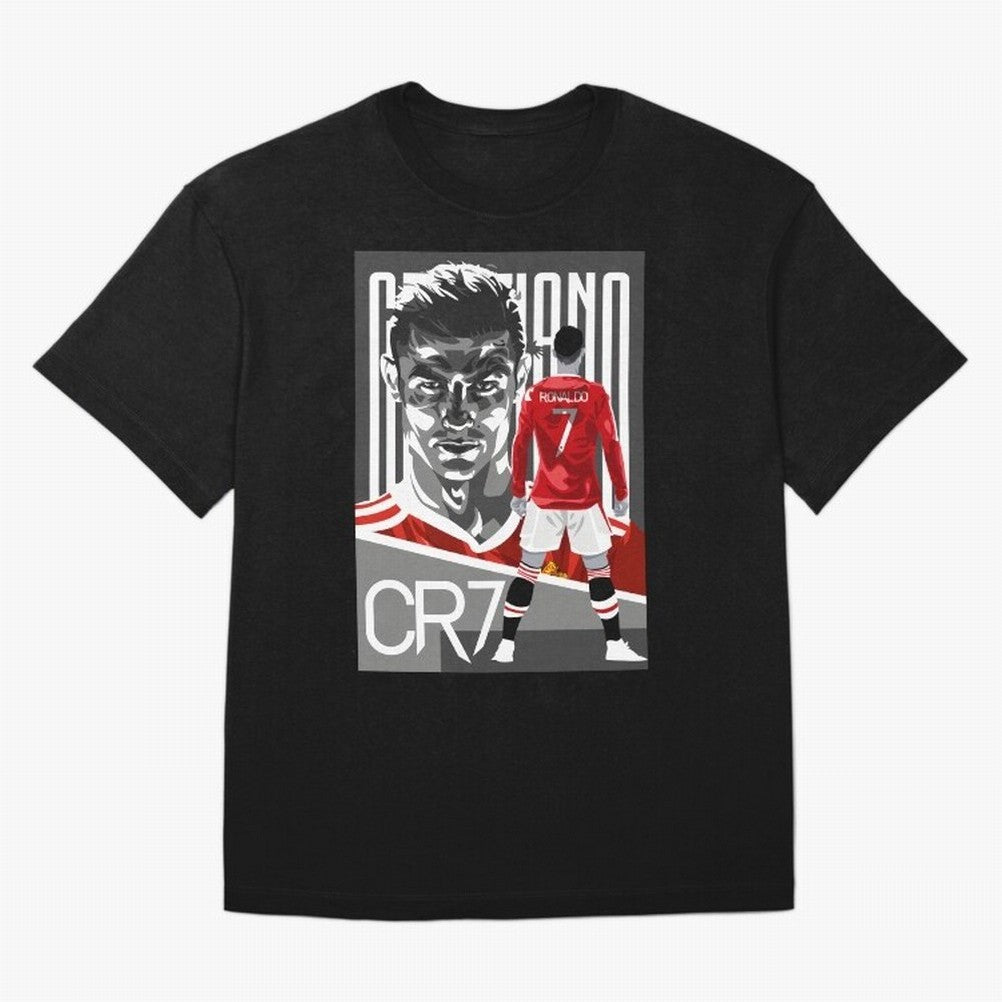 Cristiano Ronaldo In Red Oversized T-Shirt Bring Home FIFA World Cup 2026 Group Stage for Fans of Haaland and Argentina and Brazil, Bringing Sports Nostalgia, International Competition, Famous Players and Unforgettable Victories; Created for Match