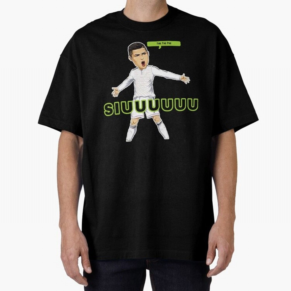 Hehehe SUIII Cristiano ronaldo Oversized T-Shirt Make Every Match About Global Football Passion for FIFA World Cup 2026, Centered on Cristiano Ronaldo, France, Game Day Rituals, Football Legends, Country Pride and the Road to the Final; Perfect for