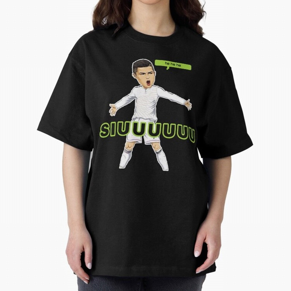 Hehehe SUIII Cristiano ronaldo Oversized T-Shirt Make Every Match About Global Football Passion for FIFA World Cup 2026, Centered on Cristiano Ronaldo, France, Game Day Rituals, Football Legends, Country Pride and the Road to the Final; Perfect for