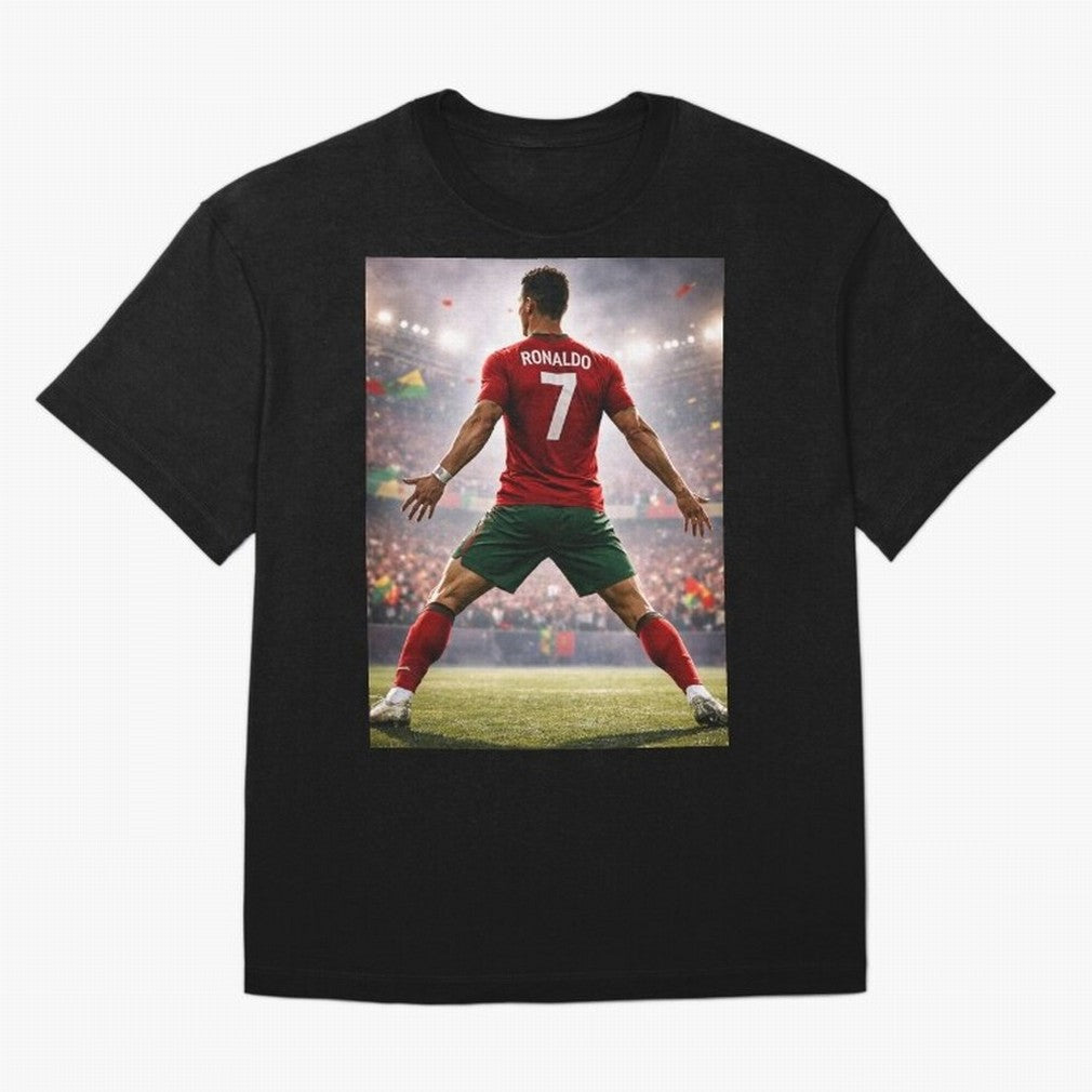 Cristiano Ronaldo Portuguese Legend Number Seven SIUUU Oversized T-Shirt Create the FIFA World Cup 2026 Journey through Cristiano Ronaldo Highlights, Argentina, France and Brazil Pride, Vintage Soccer Flavor, Modern Football Stars, National Flags