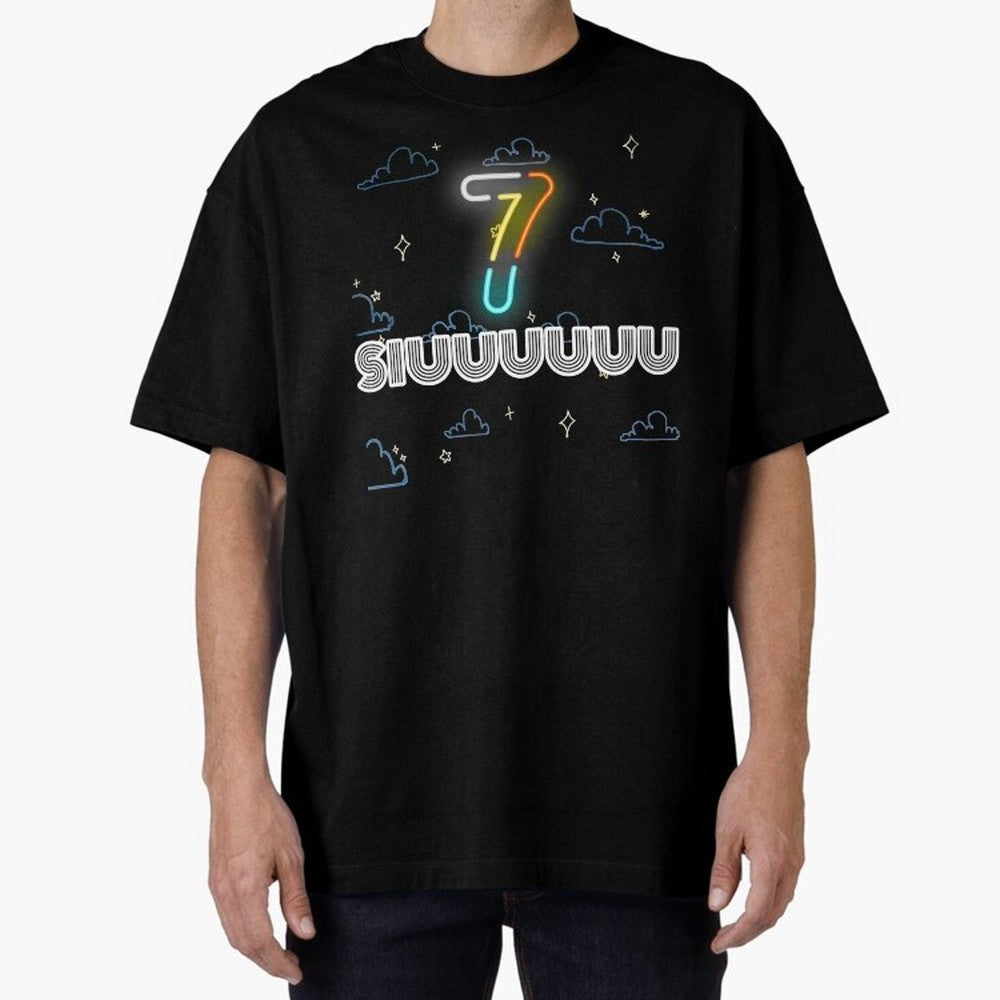 Siuuuuuu 7 CR7 goal funny Oversized T-Shirt Represent Fans Who Live for Global Football Passion for FIFA World Cup 2026, Celebrating Cristiano Ronaldo, England, France and Netherlands, Football Passion, Legendary Performances, Festival Vibes and