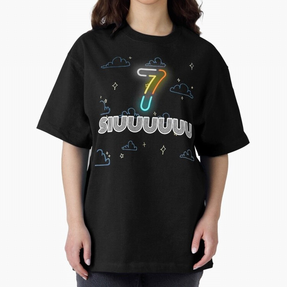 Siuuuuuu 7 CR7 goal funny Oversized T-Shirt Represent Fans Who Live for Global Football Passion for FIFA World Cup 2026, Celebrating Cristiano Ronaldo, England, France and Netherlands, Football Passion, Legendary Performances, Festival Vibes and